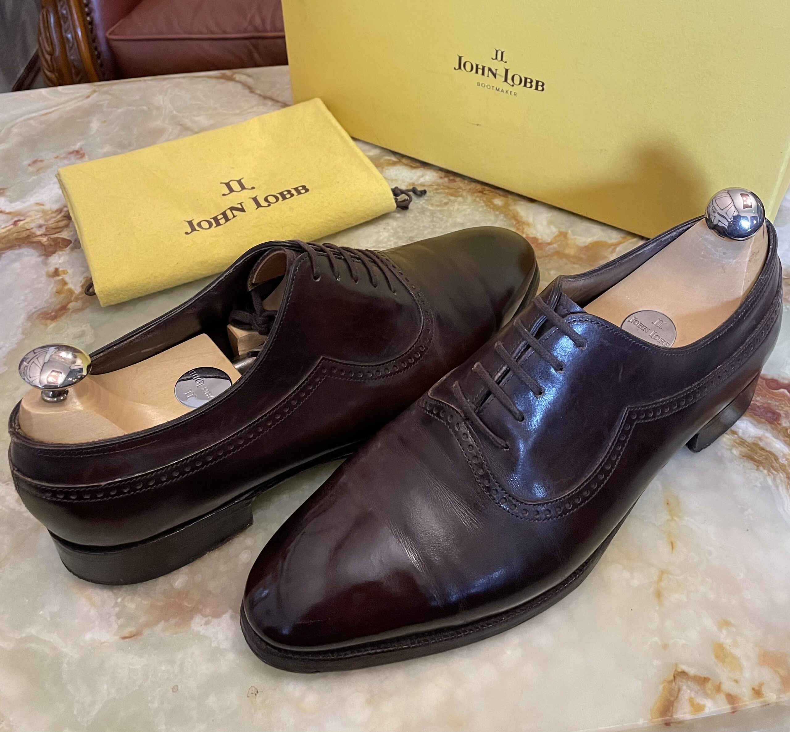 JOHN LOBB ジョンロブ】プレステージライン 穴飾り内羽根プレーントゥ