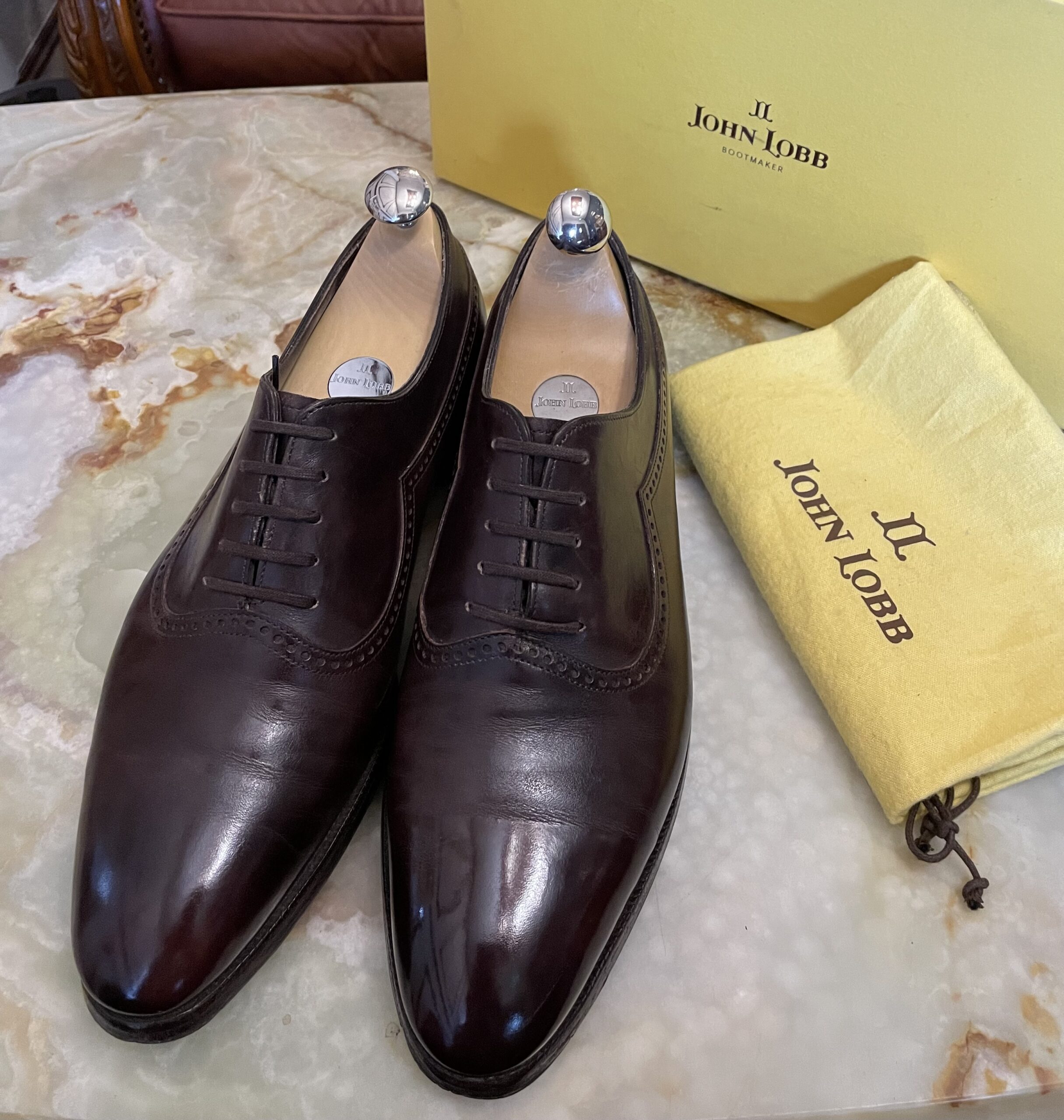 JOHN LOBB ジョンロブ】プレステージライン 穴飾り内羽根プレーントゥ