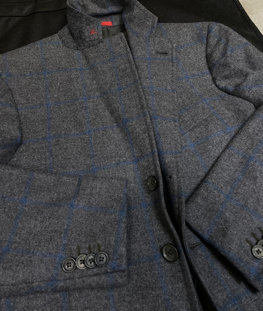 イザイア ISAIA】秋冬 ウインドーペン格子柄グレージャケット 44{sold