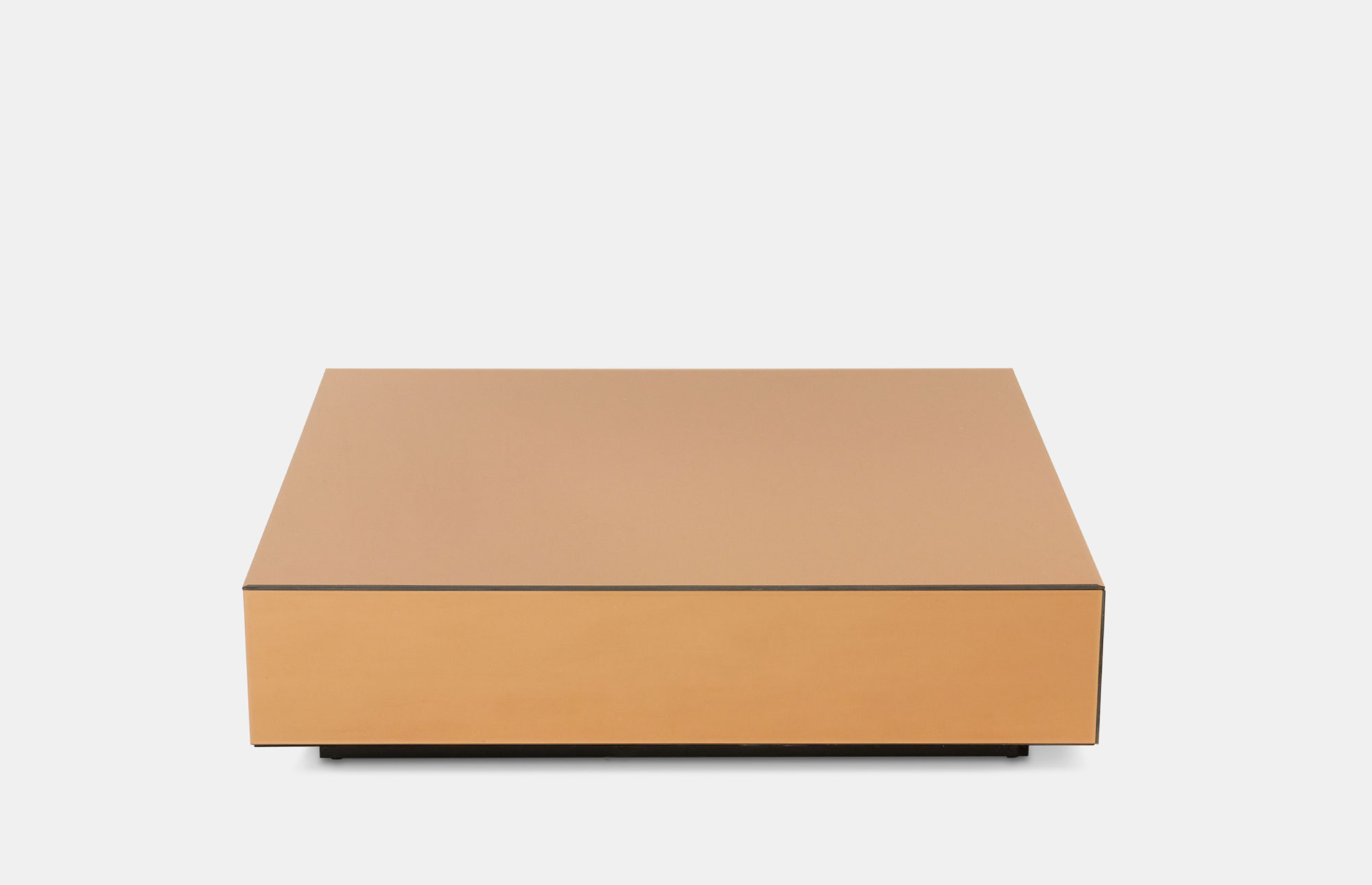 HKliving — Mirror Block Coffee Table - Smokey Brown - 80 cm