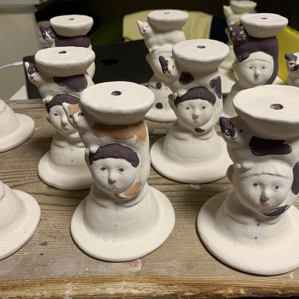 にしおゆき陶人形展『針山と燭台』 – artos Book Store