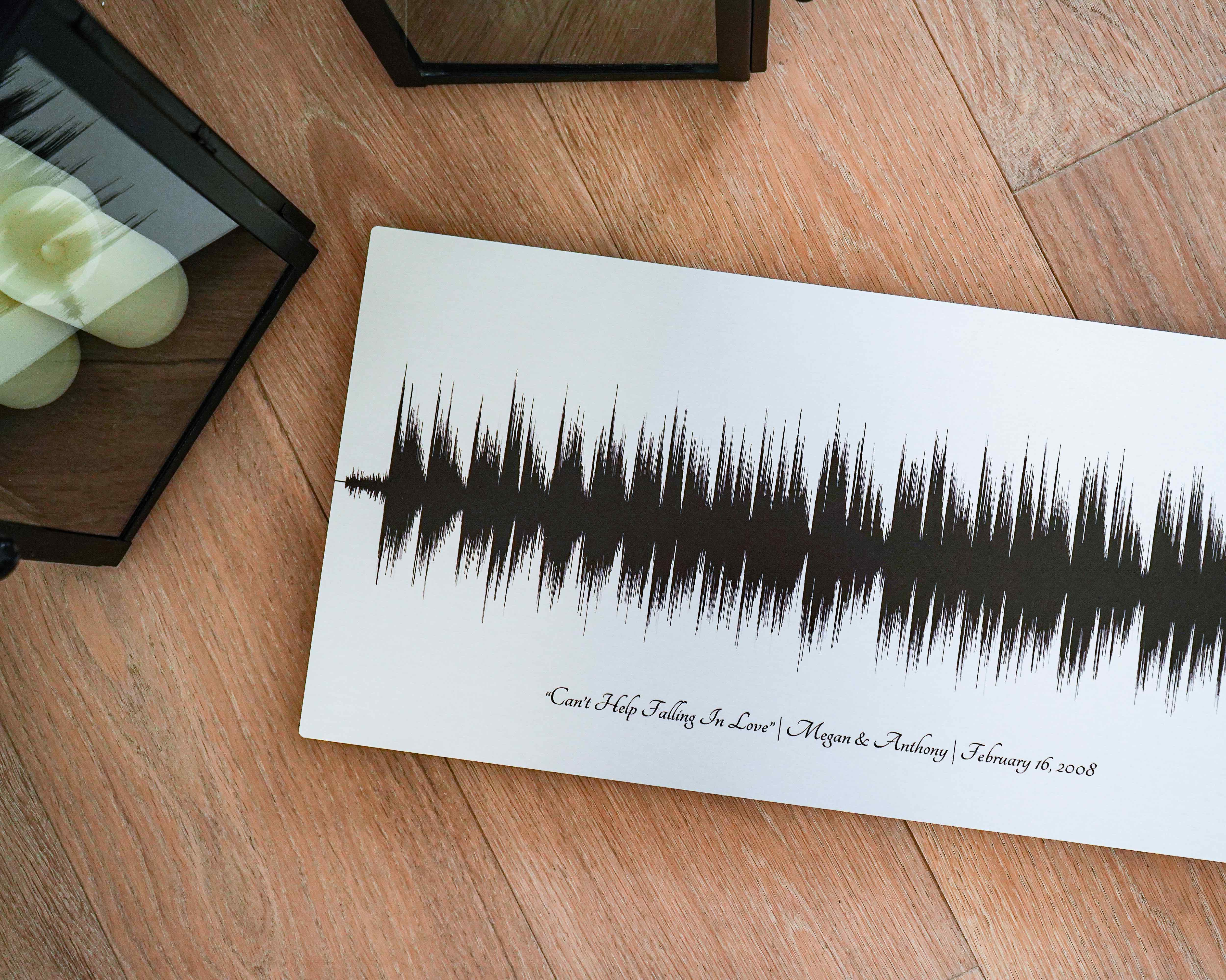 Personalized Corporate Soundwave Art on Brushed Aluminum – Artsy