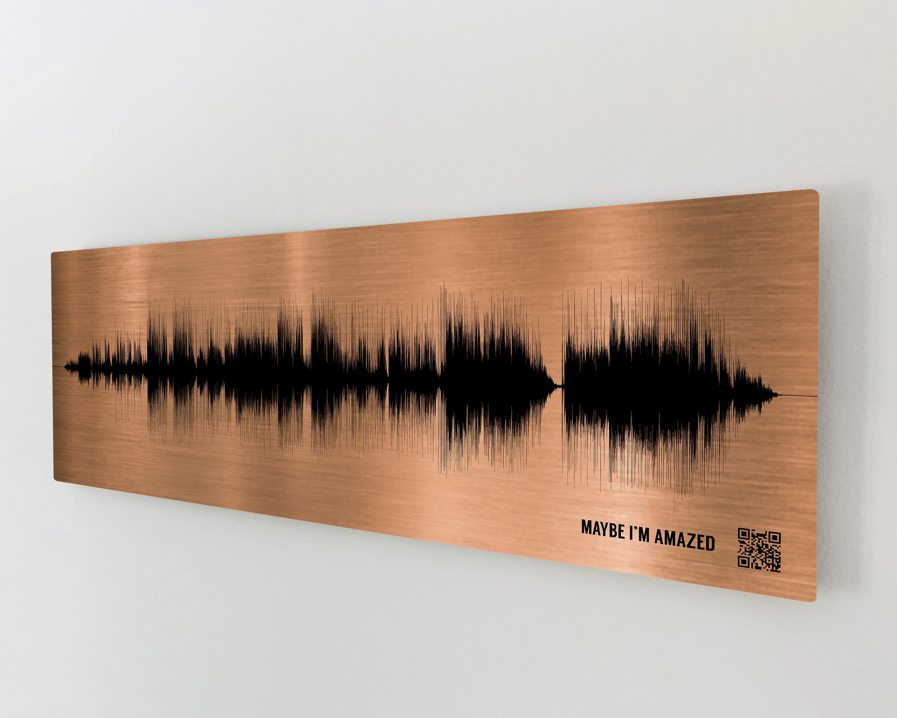 7 Year Anniversary Gift For Him - Copper Sound Wave Art – Artsy