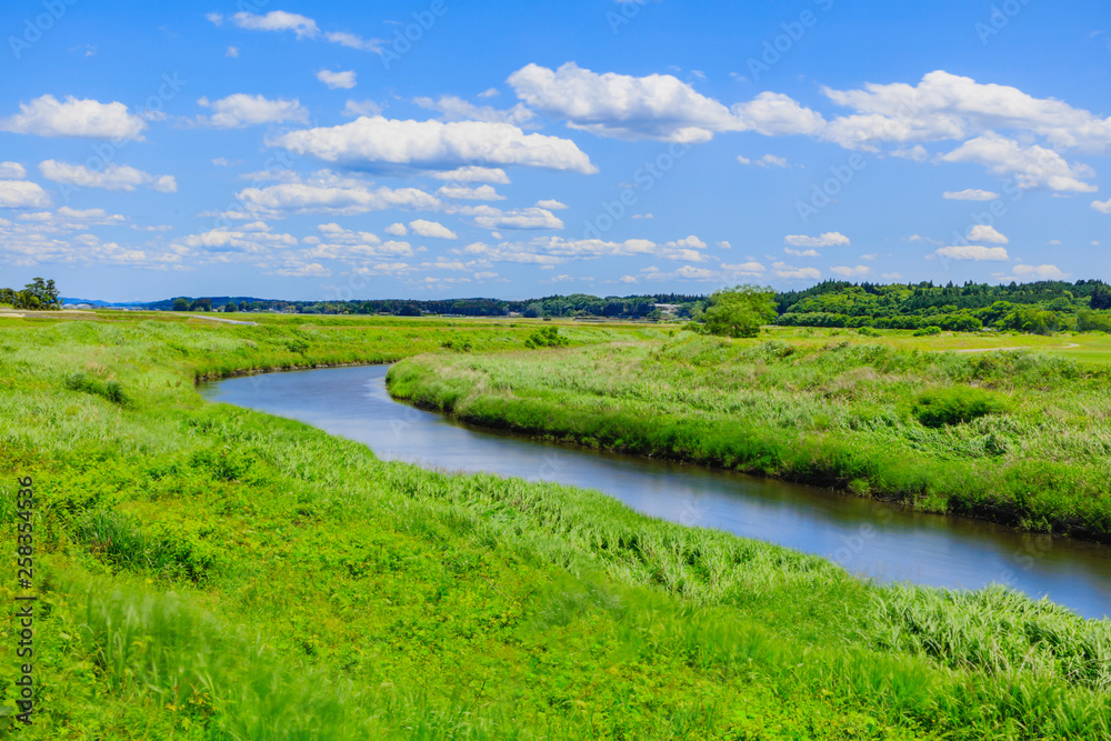川のある風景 Stock Photo | Adobe Stock