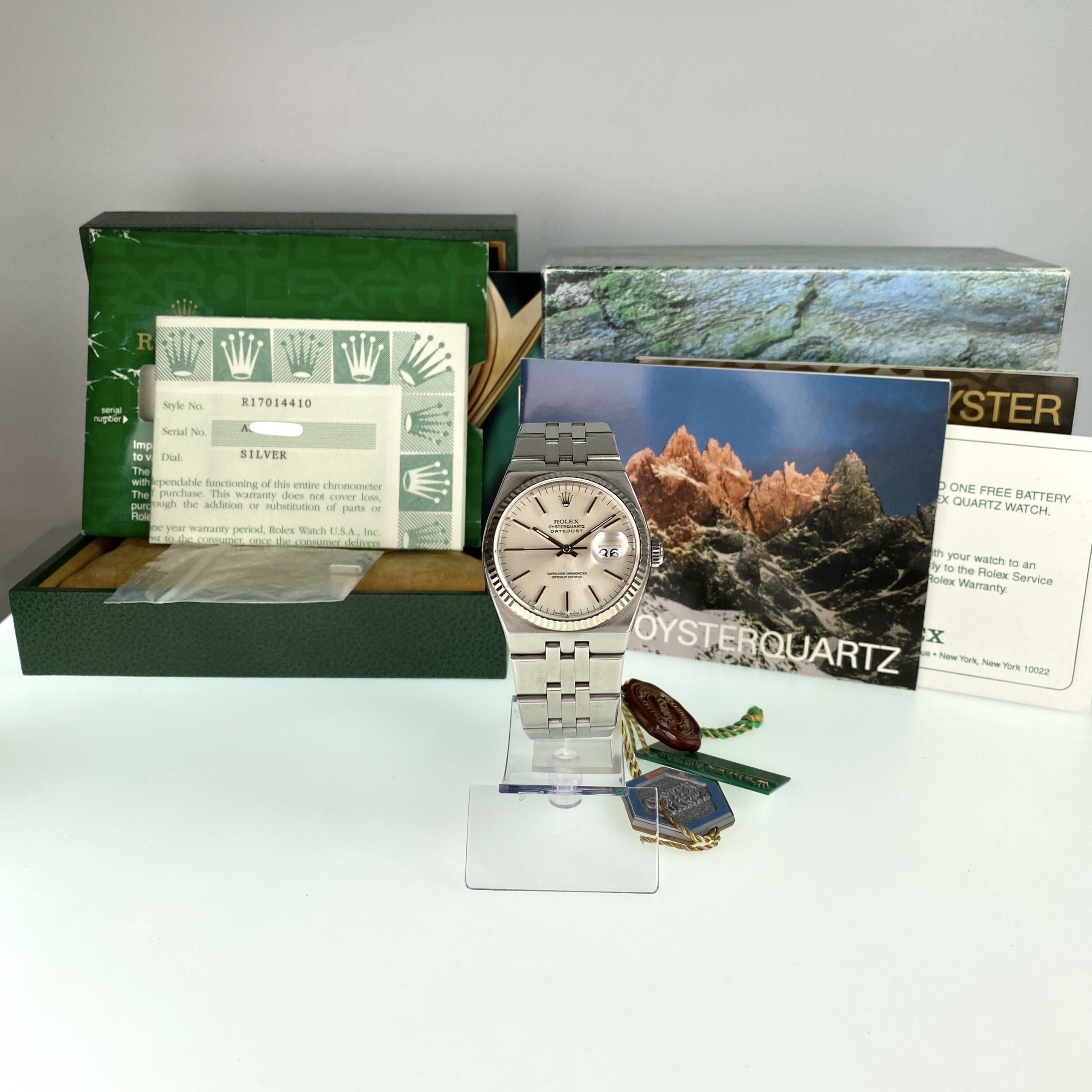 1999 Rolex Datejust Oysterquartz 17014 Unpolished complete