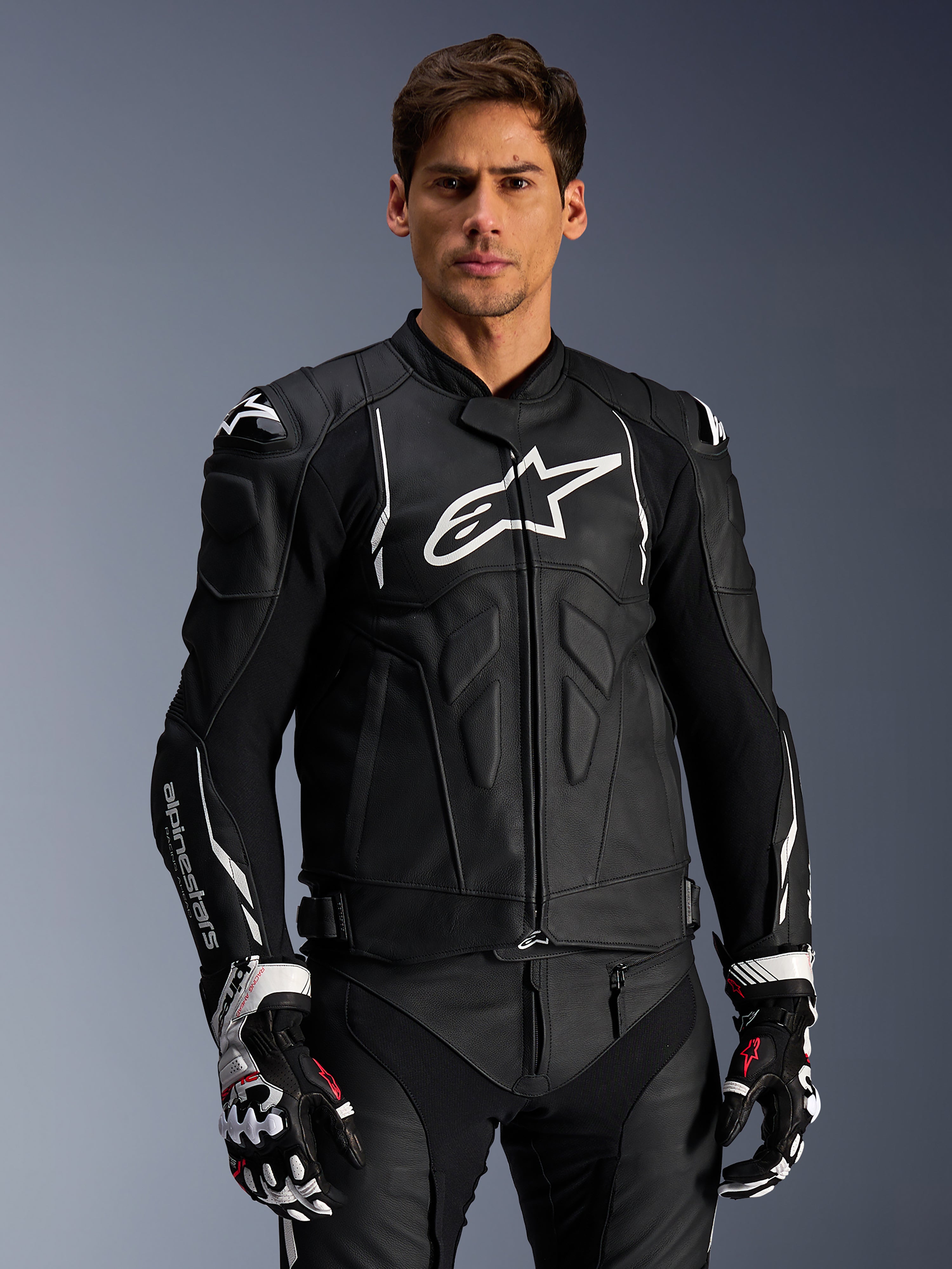 Dusk Leather - Black Motorcycle Jacket | Alpinestars®