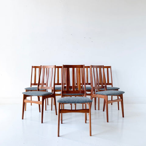 Set of 8 Schionning & Elgaard Danish Modern Teak Dining Chairs