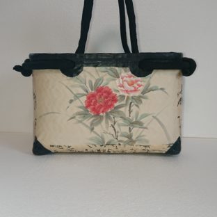 No．33 一閑張り カゴバック 風神雷神屏風図 オーダーメイド