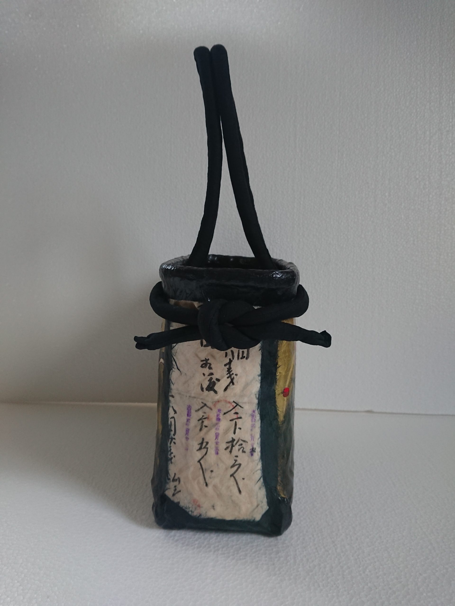 No．33 一閑張り カゴバック 風神雷神屏風図 オーダーメイド