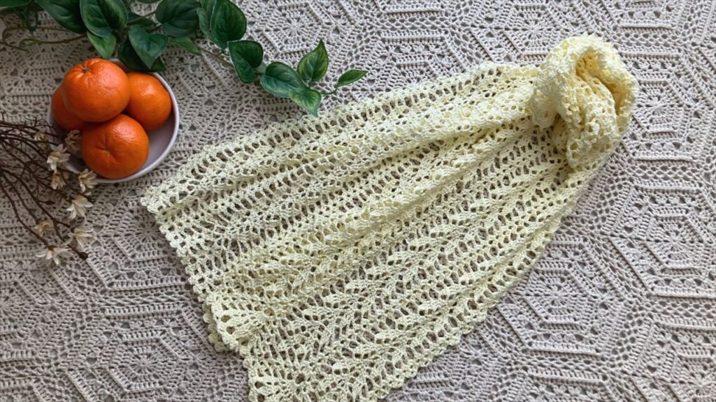 手編みキット＆編み図】草木染めのリーフ柄ストール – 手編みウェア