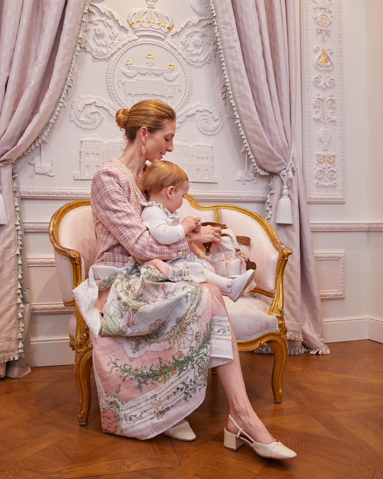 Carré - Tapestry Pink on Pink • Atelier Choux