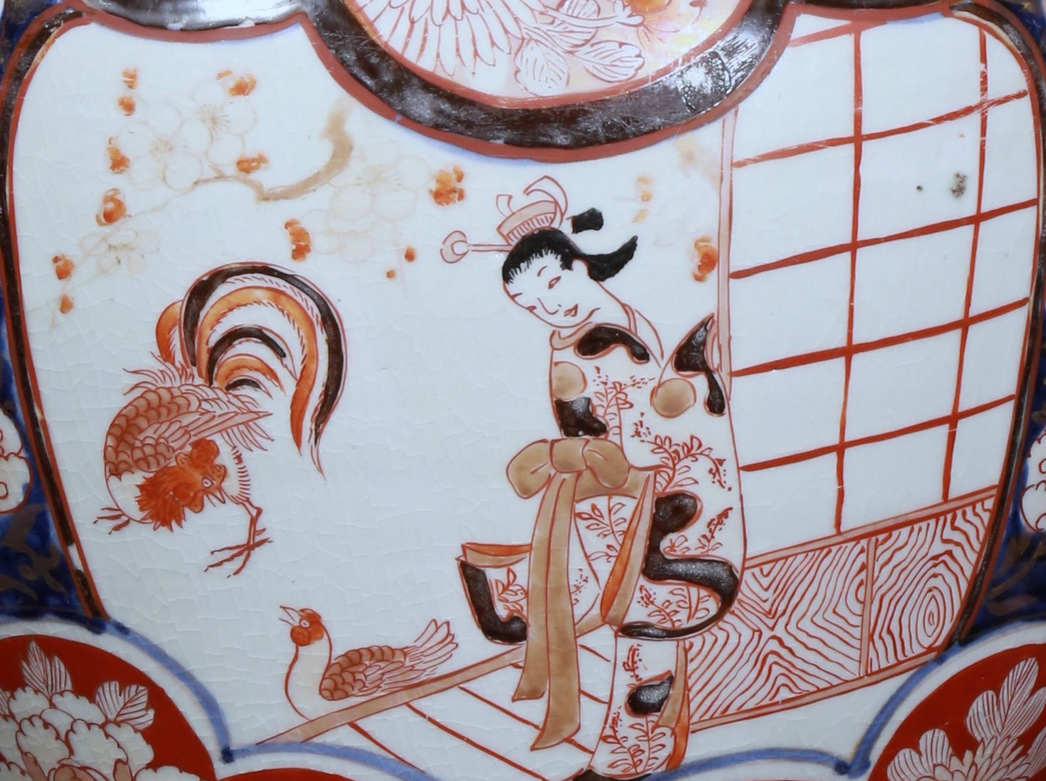 古伊万里 染錦美人図の壺 – あたか美術 ATAKA Art Gallery