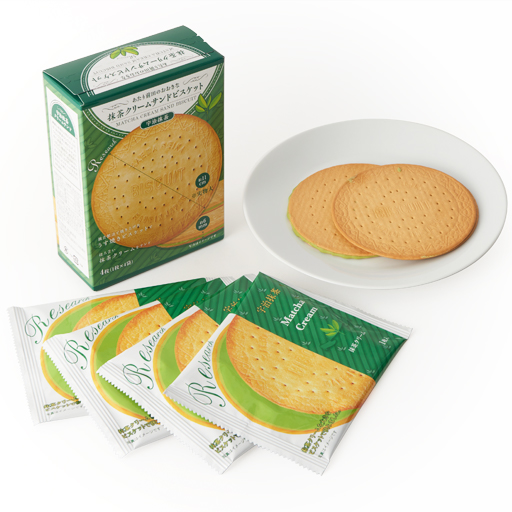 抹茶クリームサンドビスケット リサーチ | 前田製菓