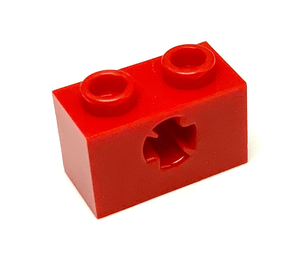 Technic, Brick 1x2 with Axle Hole (x Shape), Part# 32064b – United