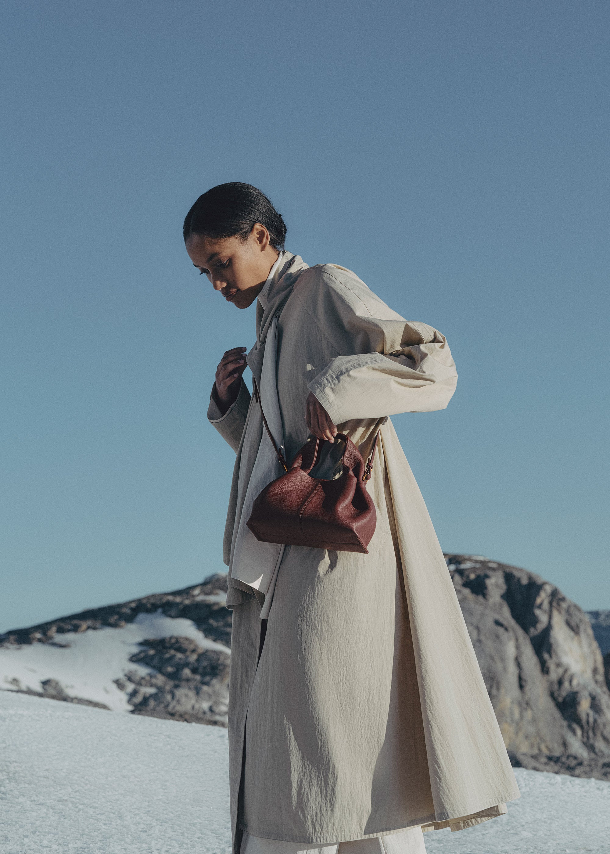 Polène | Bag - Numéro Neuf Mini - Textured Black Cherry – Polène AU