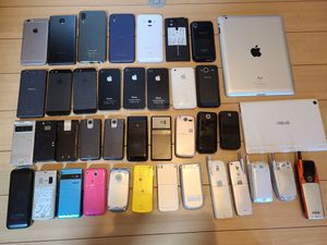 A*P様 【メ0109-19】ガラケースマホタブレット ジャンク品 42台まとめ