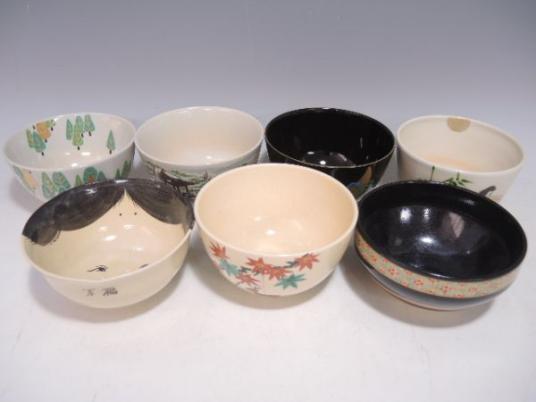 三代 伊東陶山 京焼 笹絵茶盌 共箱合布証書 抹茶碗 抹茶茶碗 茶道具