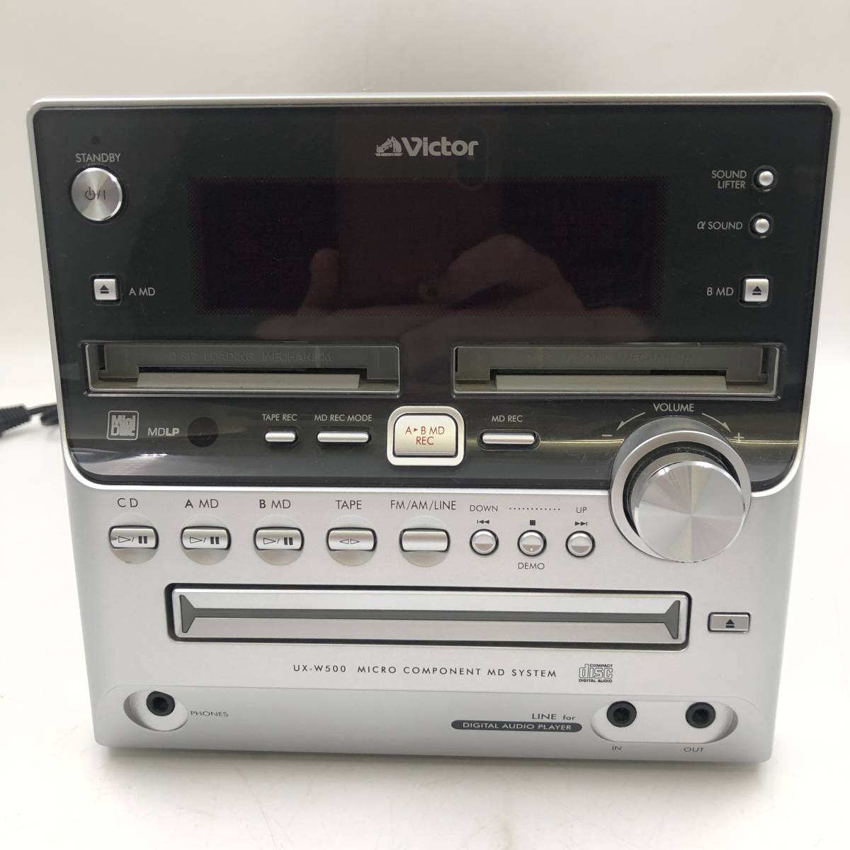 1円 Victor ビクター CA-UXW500-S シルバー マイクロコンポーネントMD