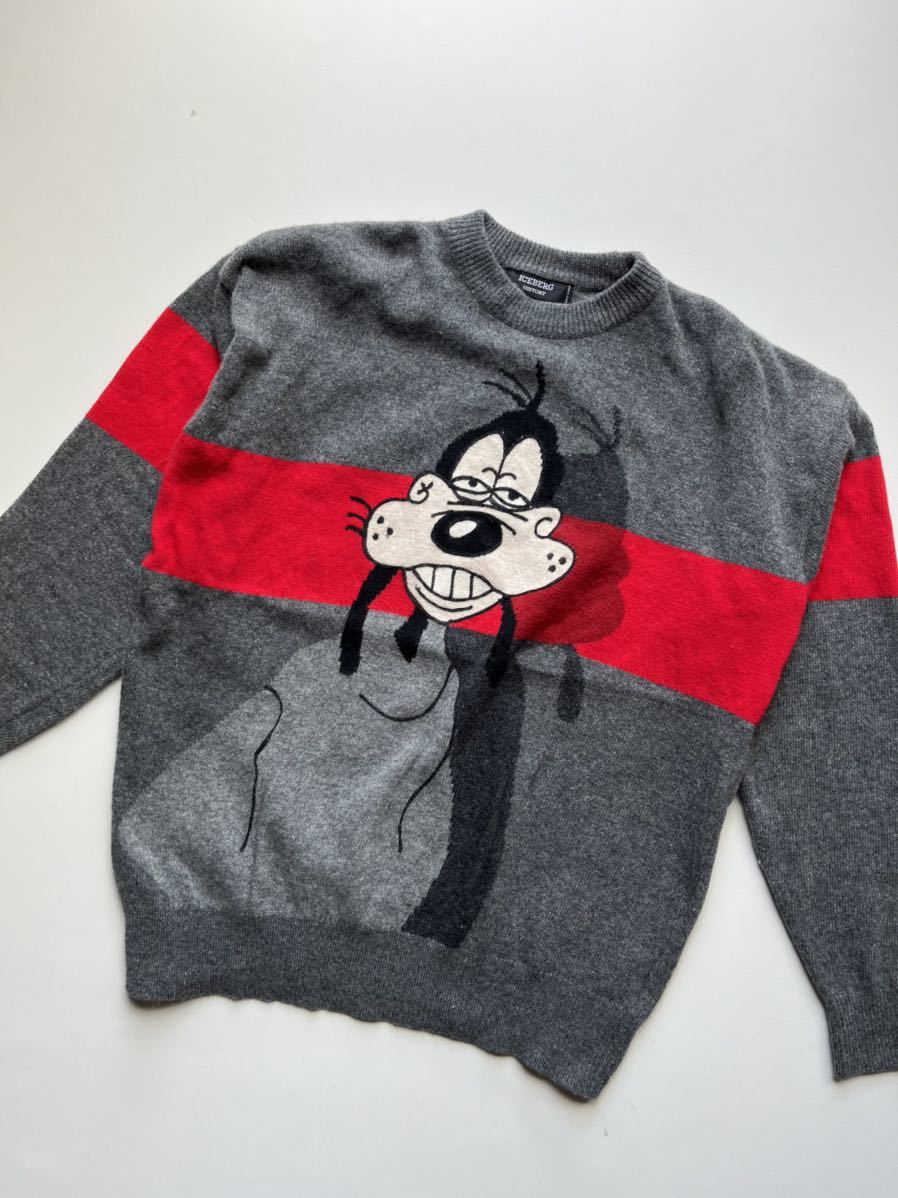 ☆イタリア製 ICEBERG HISTORY Disney グーフィー ウール ニット