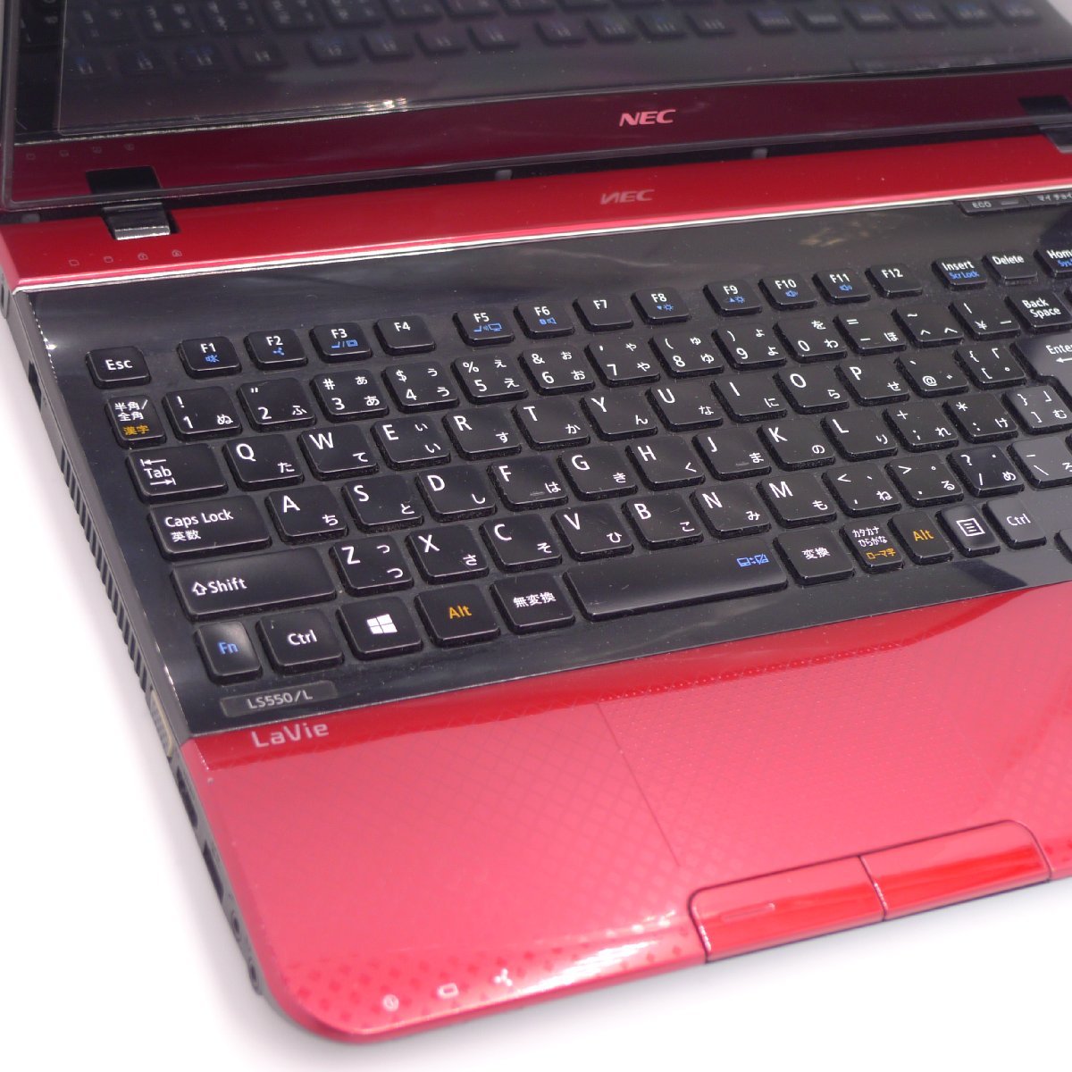 新品SSD Wi-Fi有 NEC ノートパソコン PC-LS550LS1YR 赤色 中古美品 第3