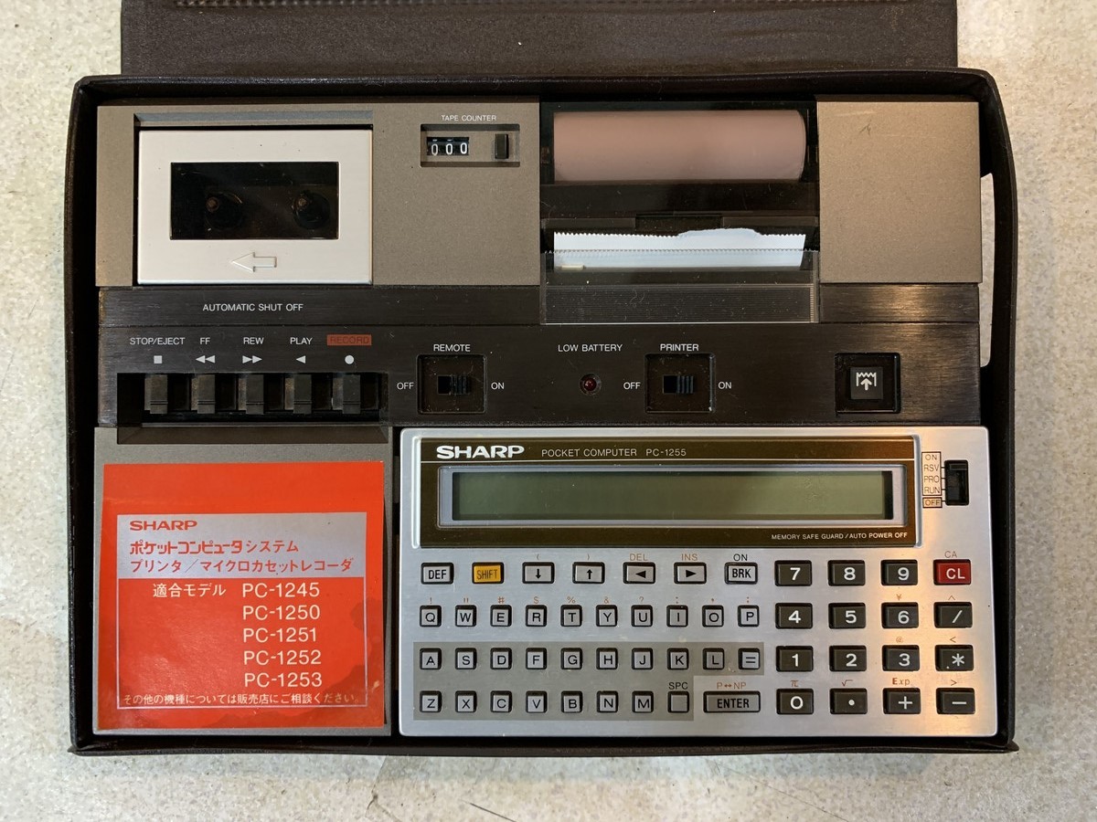 ポケットコンピューター プリンター&マイクロカセットレコーダー CE