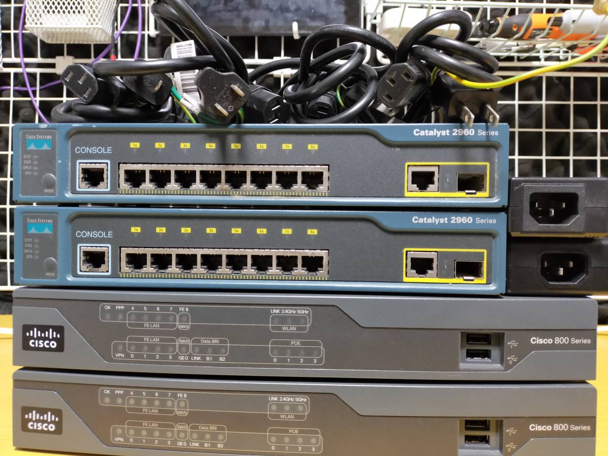 CCNA CCNP Cisco 892J 2台 Catalyst2960 1台 CCNA、CCNP】 Cisco892J 2