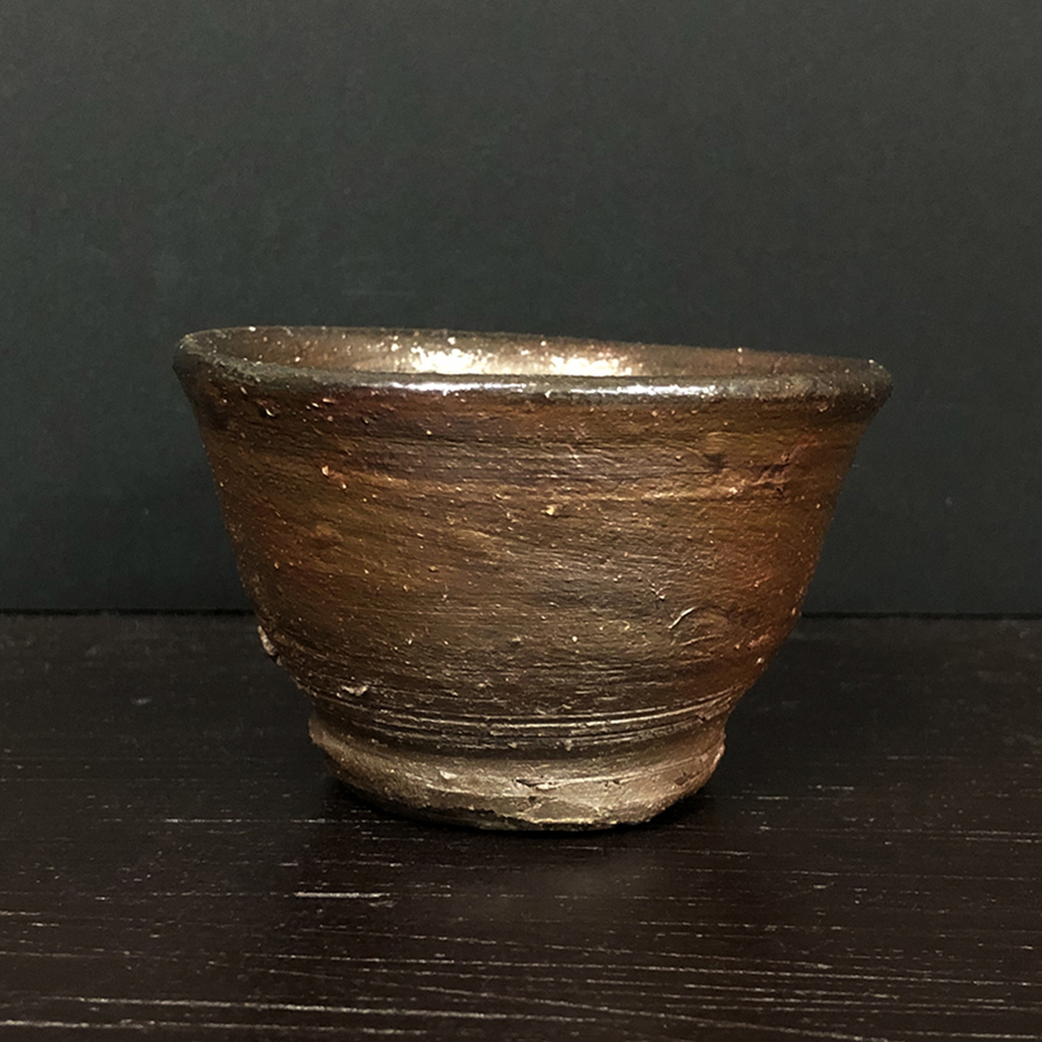 伝説の陶芸家 國吉清尚 焼締 窯変 ぐい呑 (検索用 国吉清尚 北大路