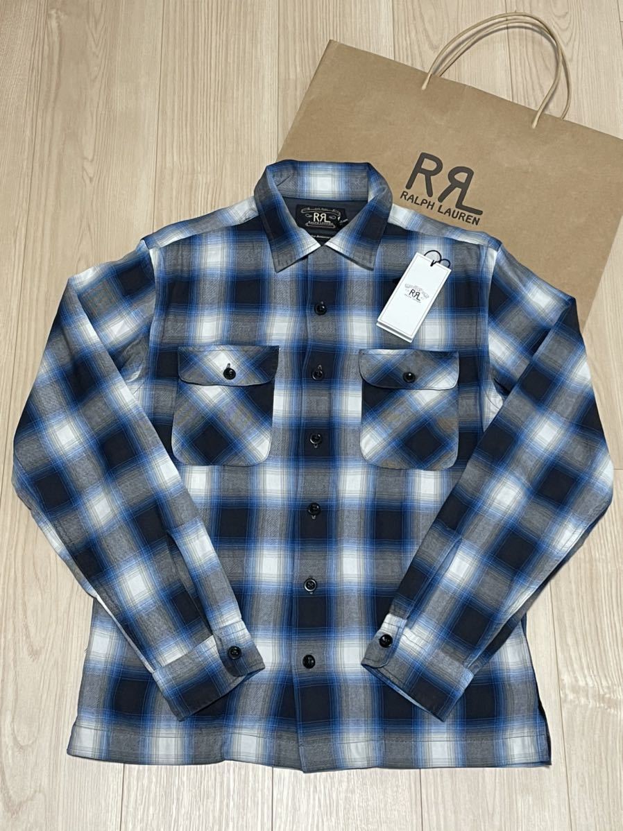 ダブルアールエル 25周年 記念 チェックシャツ オンブレ シャドー
