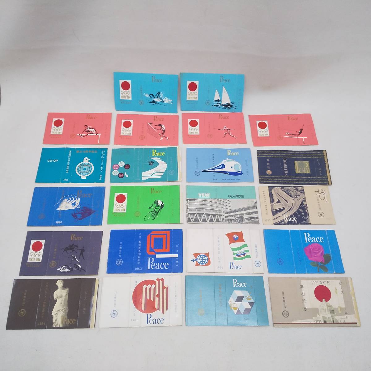 Yahoo!オークション - 当時物 Peace たばこ 空箱 22種類 記念箱 コレ
