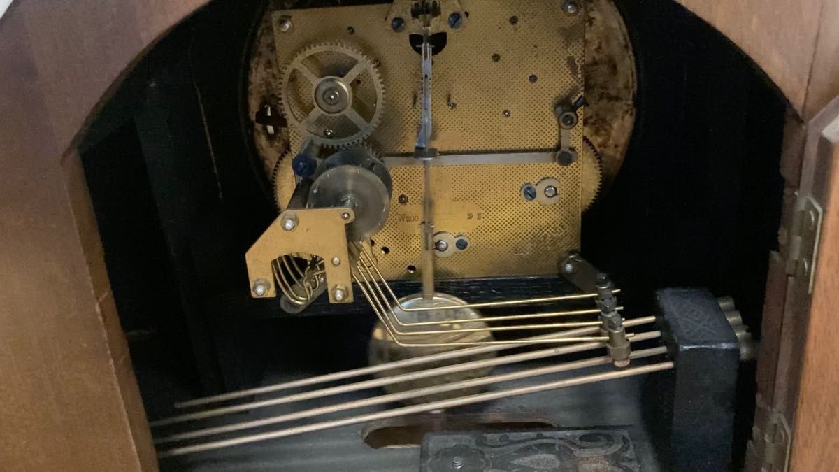 振り子式置き時計 ゼンマイ式 ドイツ製 アンティーク 東京古民具骨董館