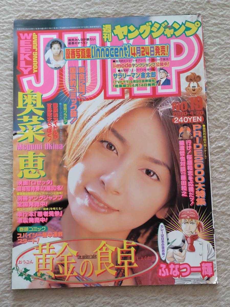 Yahoo!オークション - ヤングジャンプ 2000/4/20 表紙 奥菜恵 切り抜き