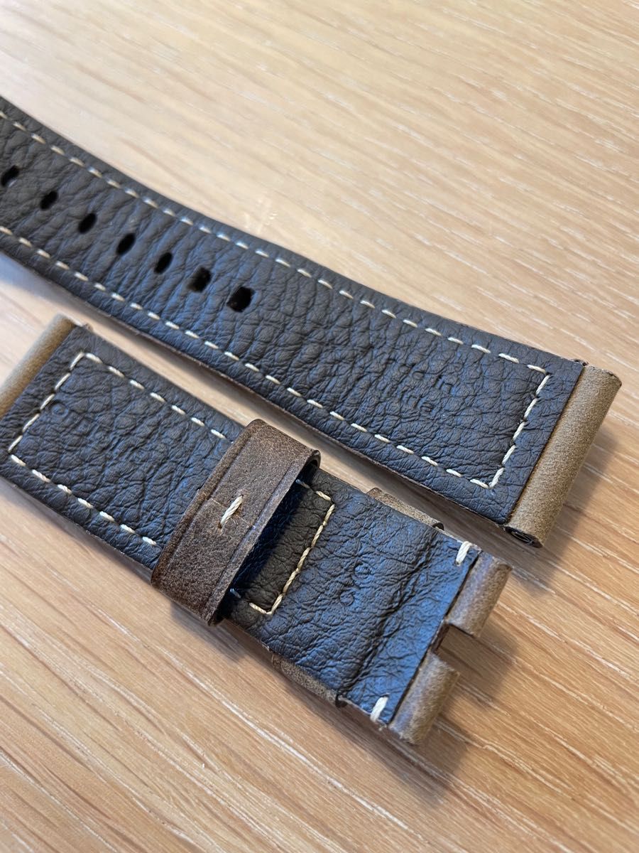 PANERAI パネライ純正カーフベルト 44mm ダークブラウン ベージュ