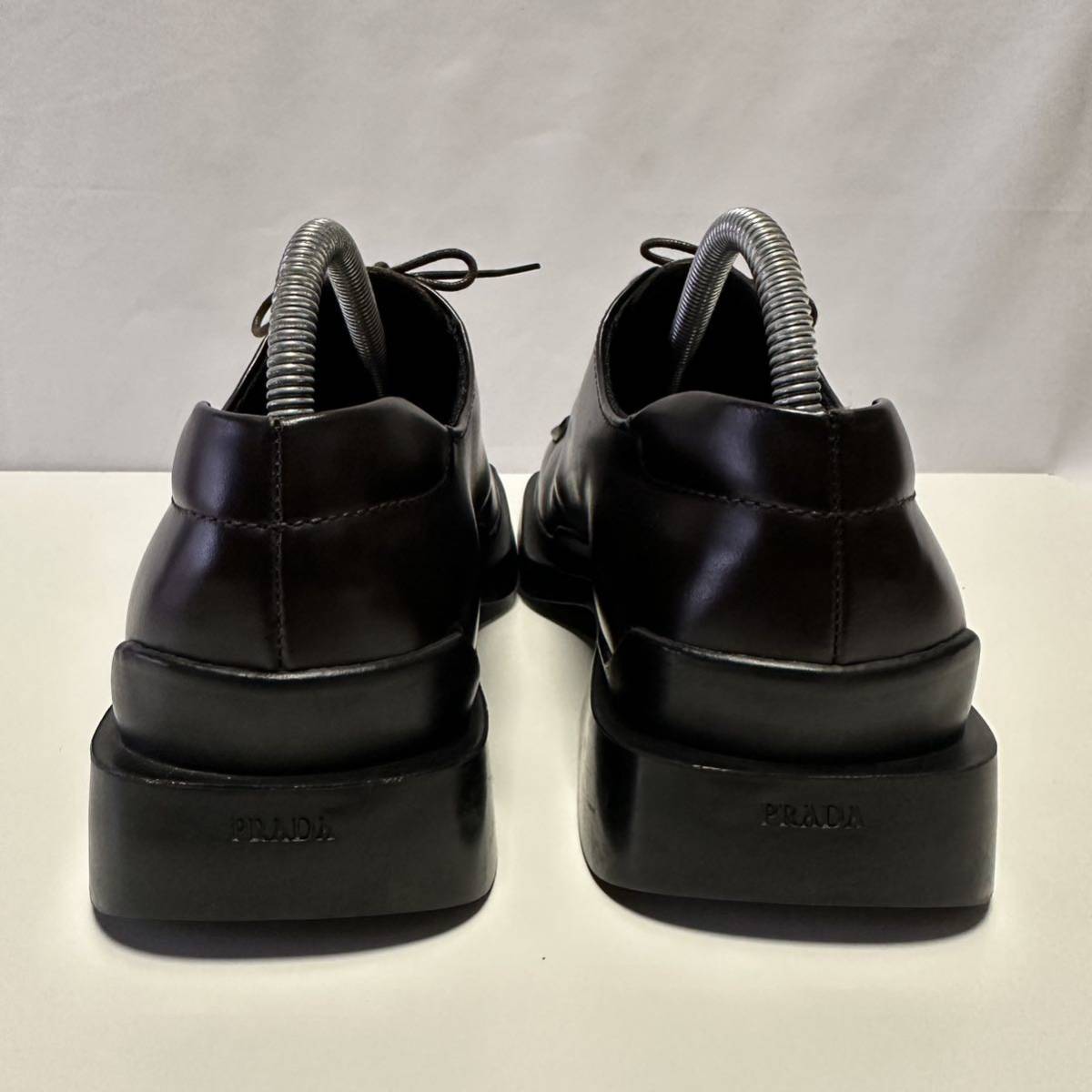 希少 PRADA プラダ ローファー スクエアトゥ レザー メンズ 7 シューズ