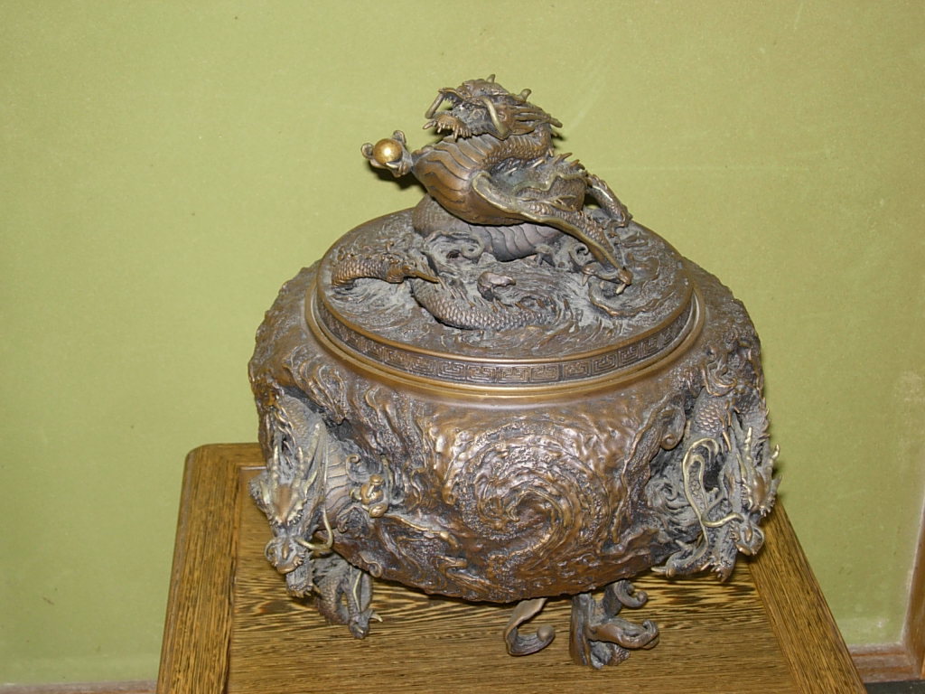 青銅製香炉 岩秀作 竜丸 青銅製香炉 岩秀作 竜丸 青銅製香炉 岩秀作 竜