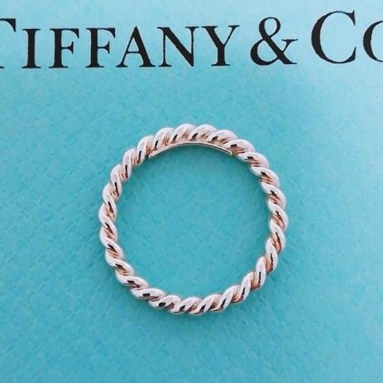 送料無料【希少】ティファニー ツイストリング 9号 指輪 TIFFANY&Co