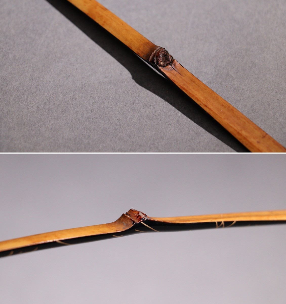 CE21 茶道具 輪島塗 角藤弘悦作 松葉散らし金蒔絵 黒塗竹茶杓 共箱