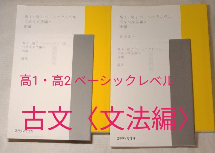 スタディサプリ 高1・高2 ベーシックレベル 古文〈文法編〉前編・後編