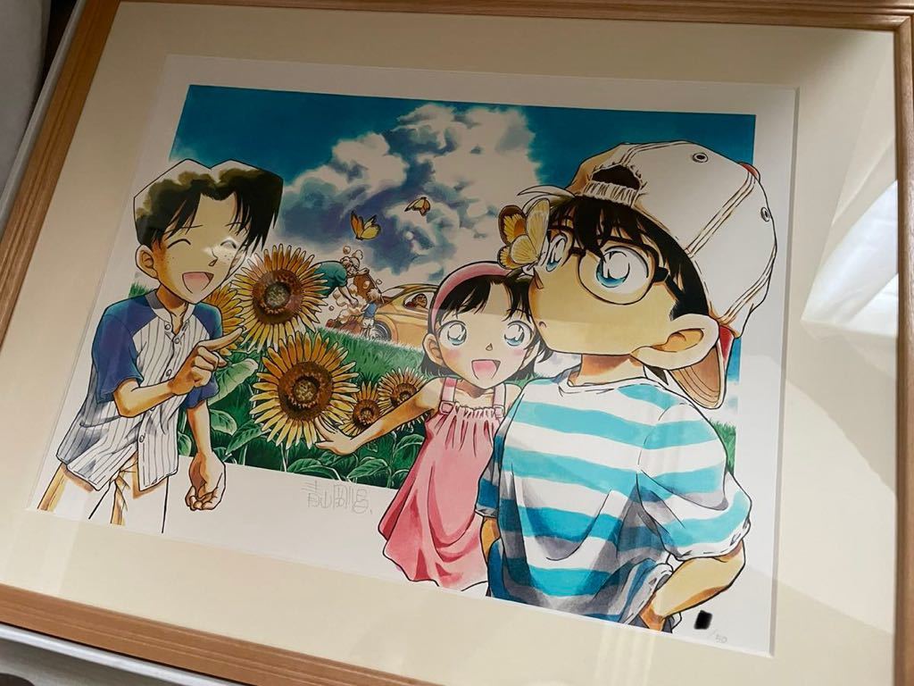 50枚限定青山剛昌先生直筆サイン入り名探偵コナン複製原画｜Yahoo