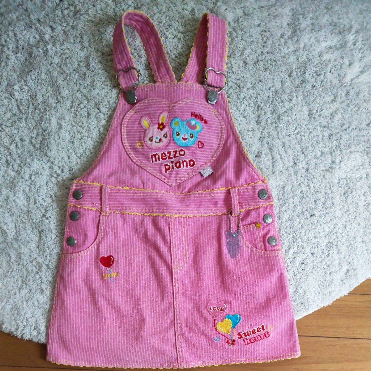 メゾピアノ mezzo piano ジャンパースカートミミポポ サイズ 120