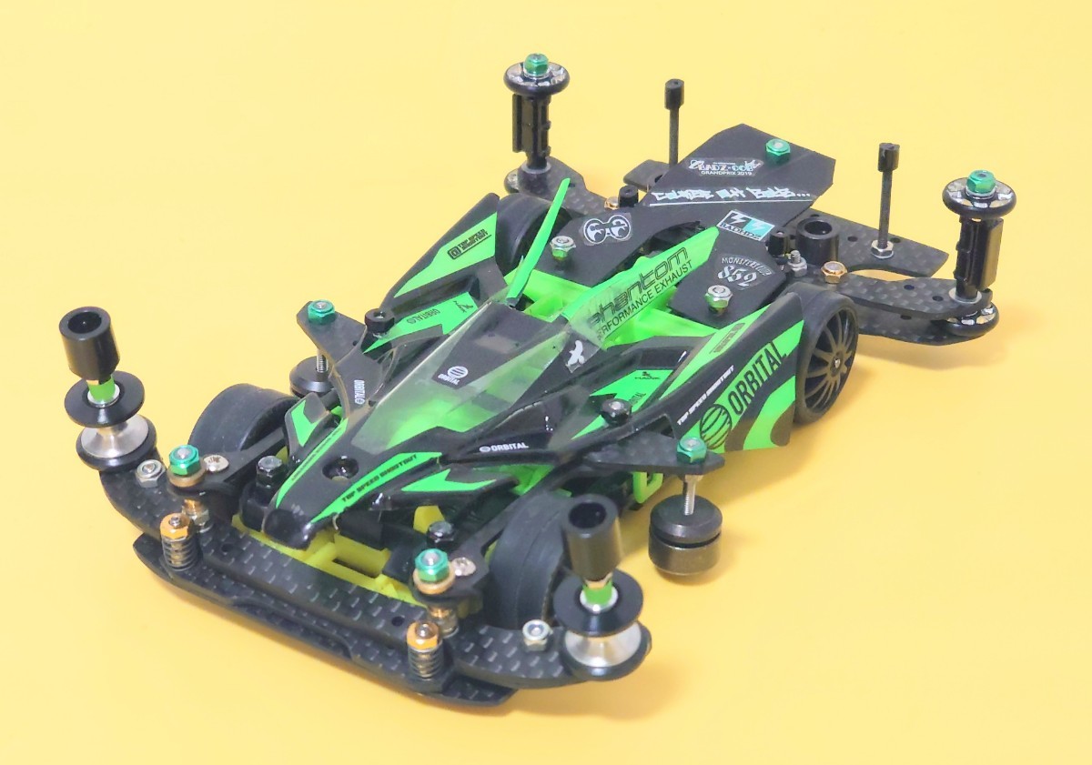 ミニ四駆 MSフレキ フルカスタム完成車 AT&アンカー ネオファルコン