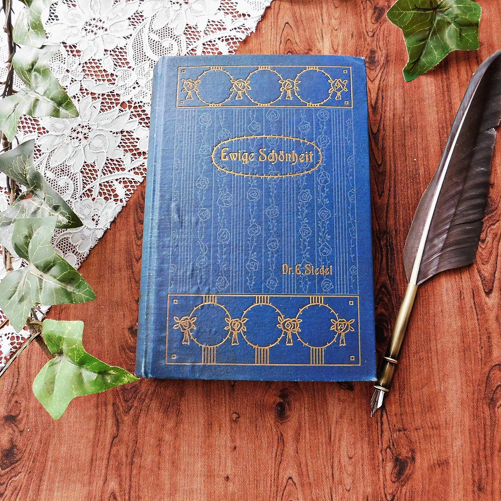 1906年 表紙が素敵なドイツの詩集 古書 ヴィンテージ本 アンティーク