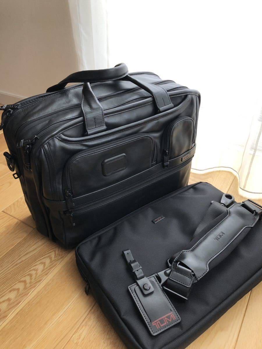 希少 極美品 TUMI エクスパンダブル・オーガナイザー・レザーブリーフ