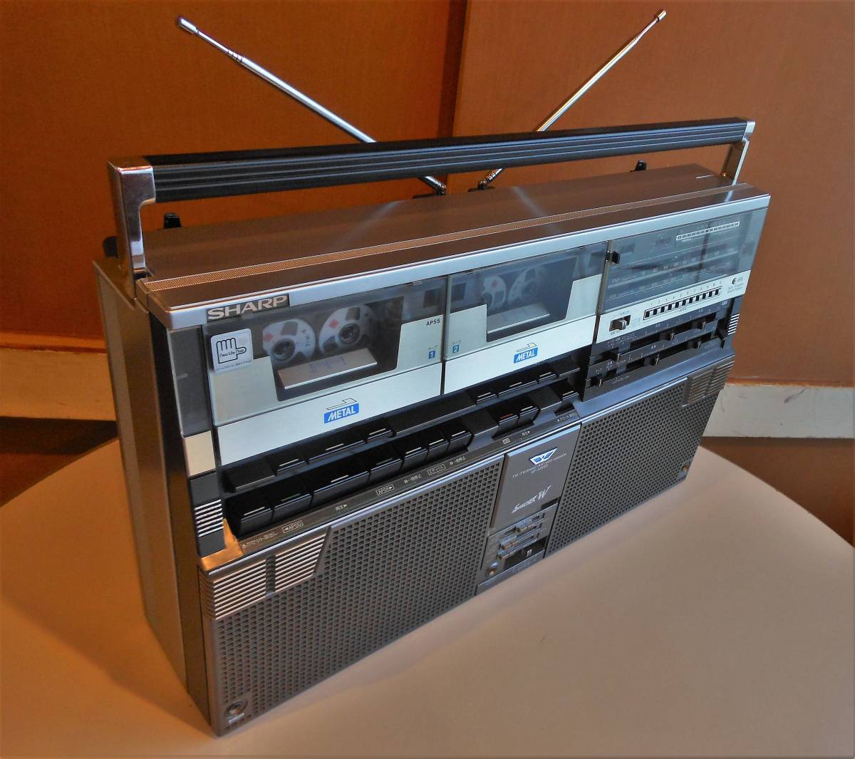 Yahoo!オークション - 70s SHARP GF-828 SB 国産初期ダブルラジカセ ザ