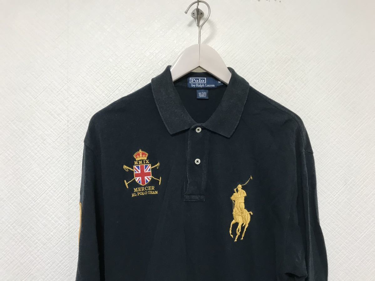 本物ポロラルフローレンPOLO RALPH LAURENコットンロゴ刺繍ビッグ