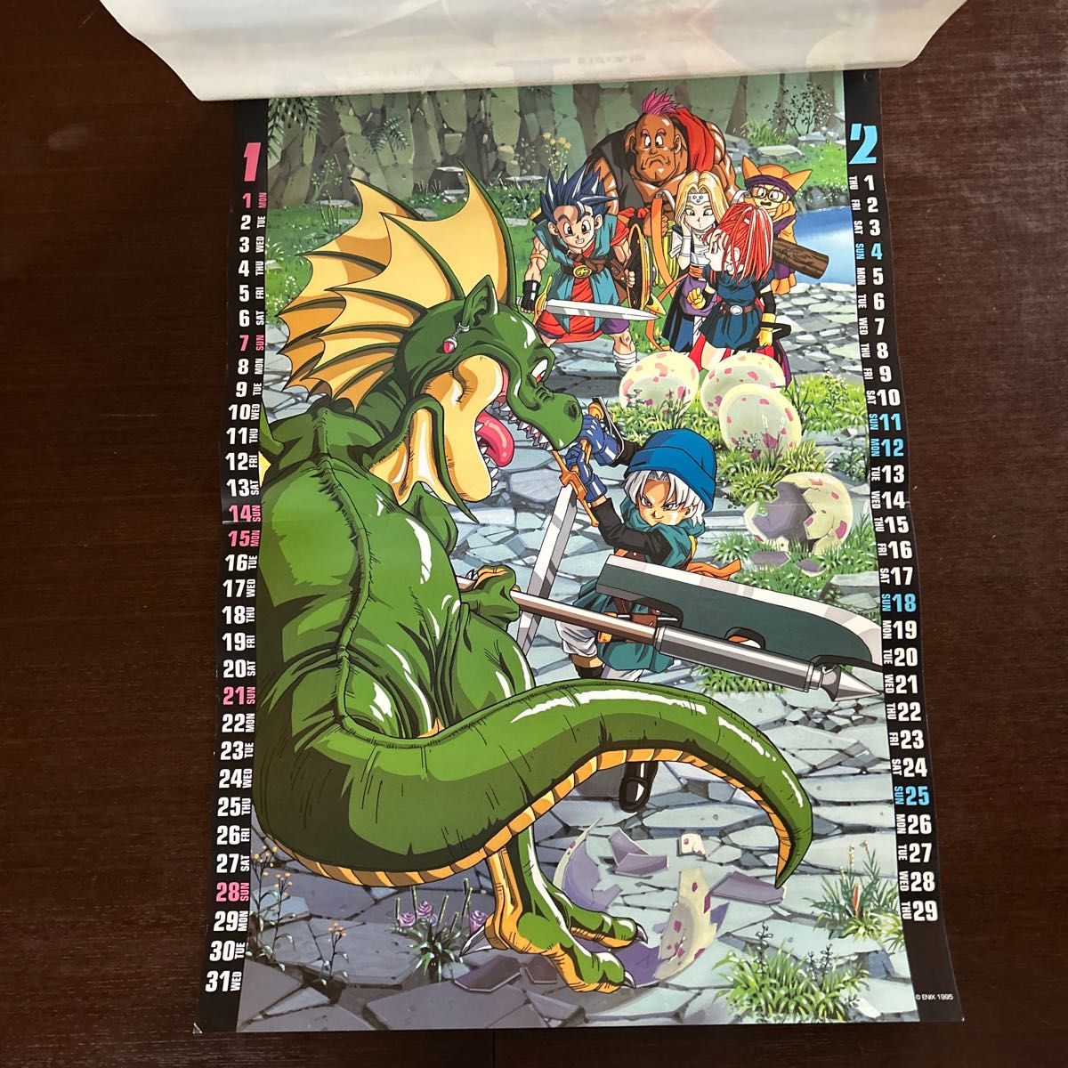 ☆ドラゴンクエストⅥ 1996年 カレンダー ドラクエ DQⅥ 希少品 レア