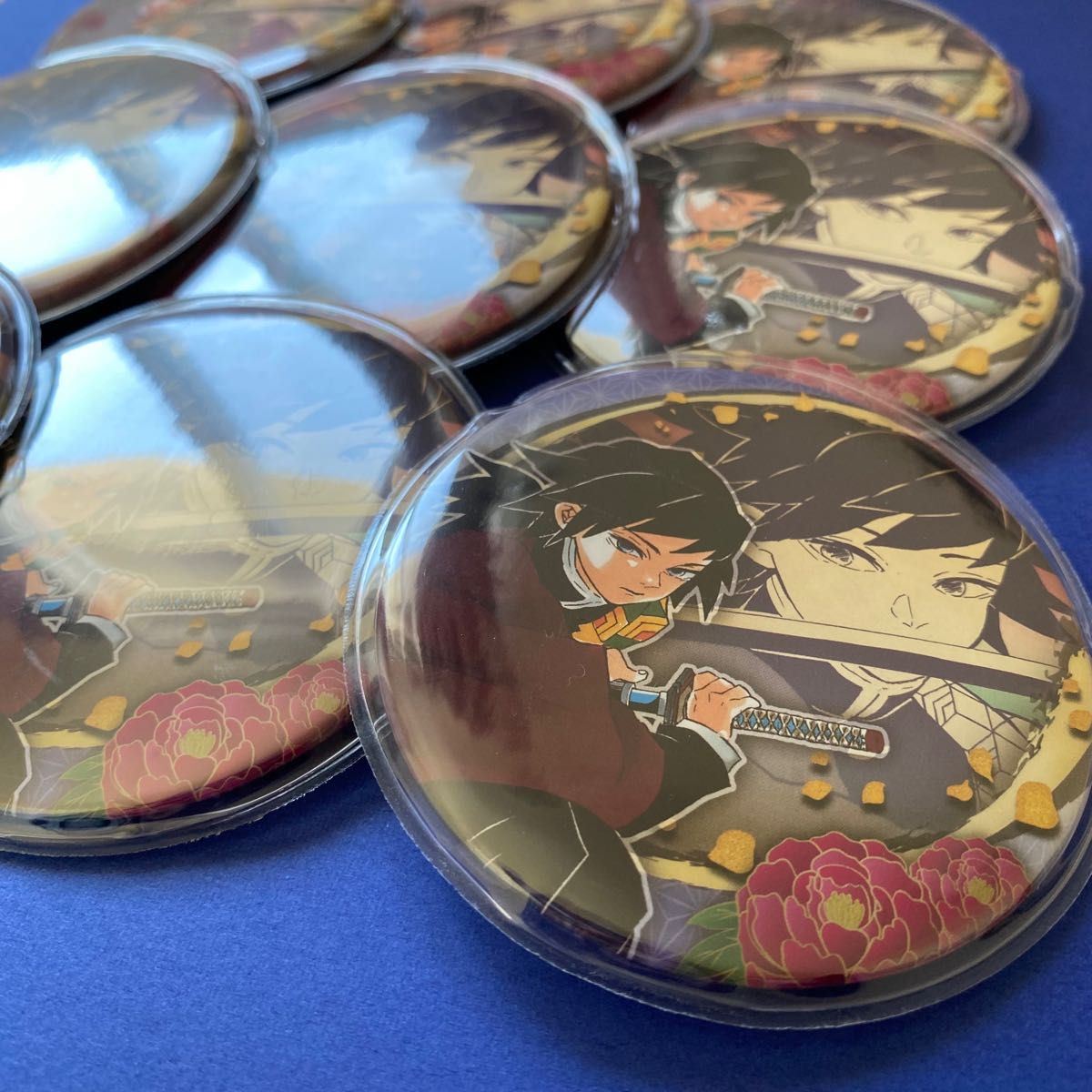 鬼滅の刃 冨岡義勇 全集中展 原作 コレクション缶バッジ 9点セット