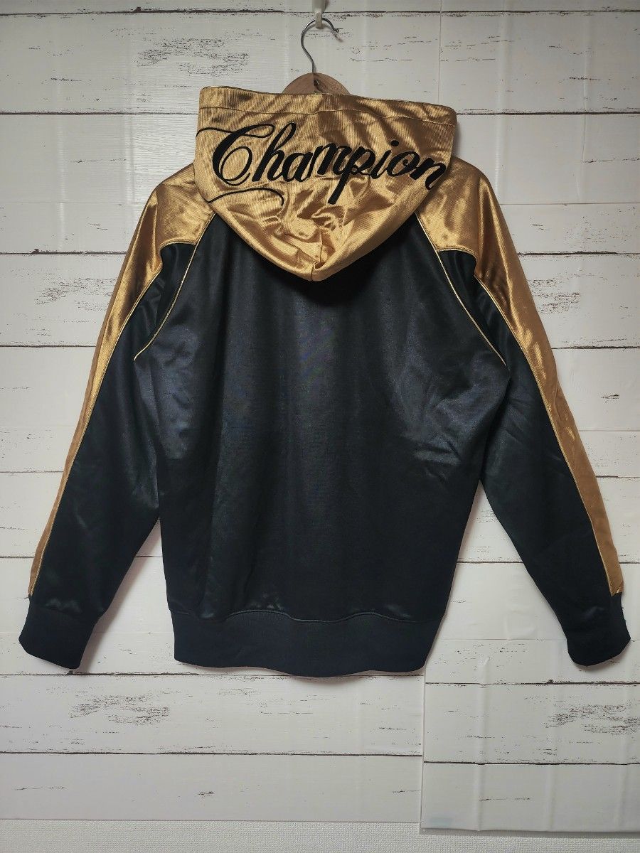 大人気》Champion チャンピオン セットアップ ジャージ 魔裟斗 黒×金