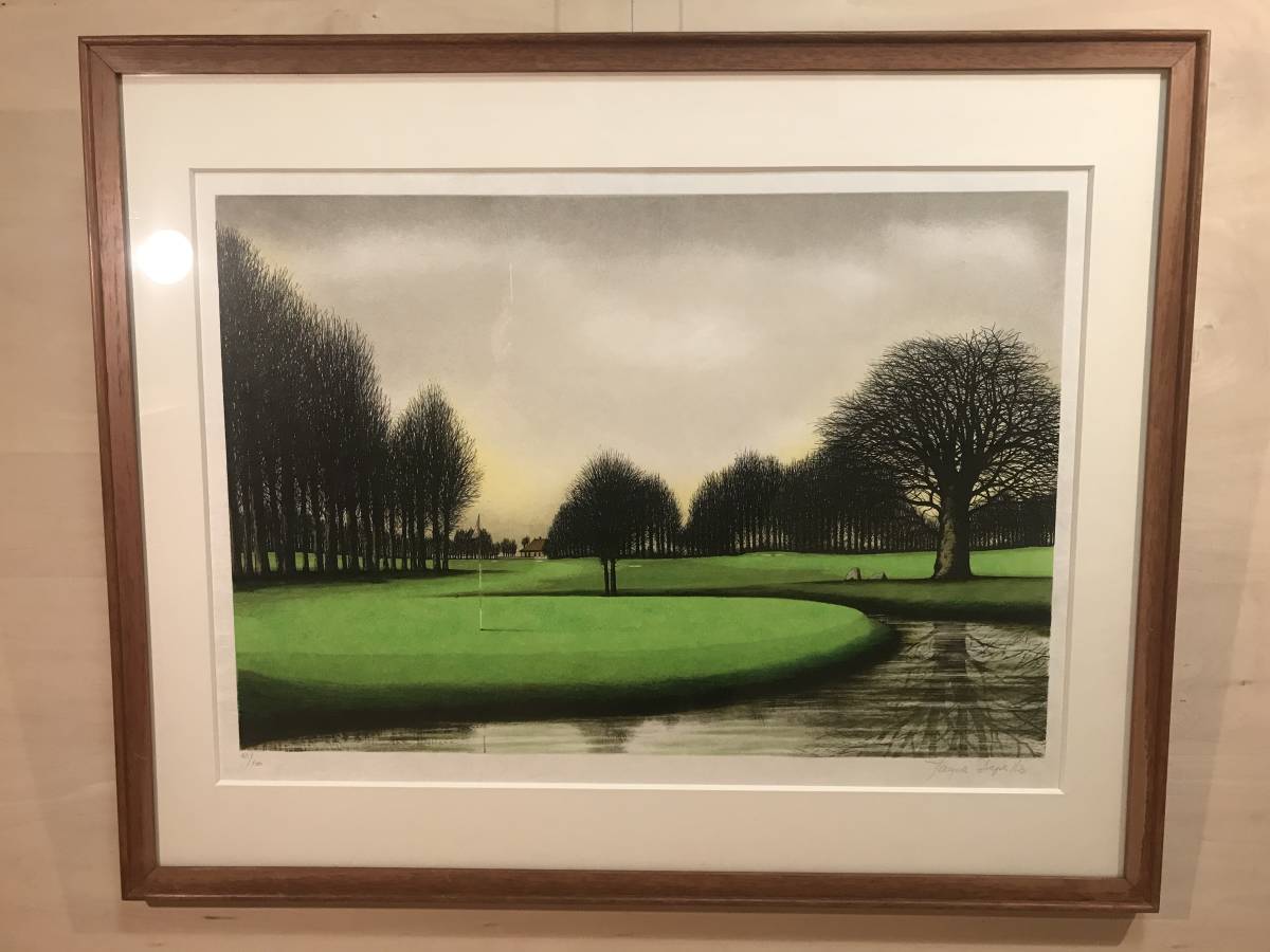 デペルト 「ゴルフ場」 リトグラフ 直筆サイン・エディション有り