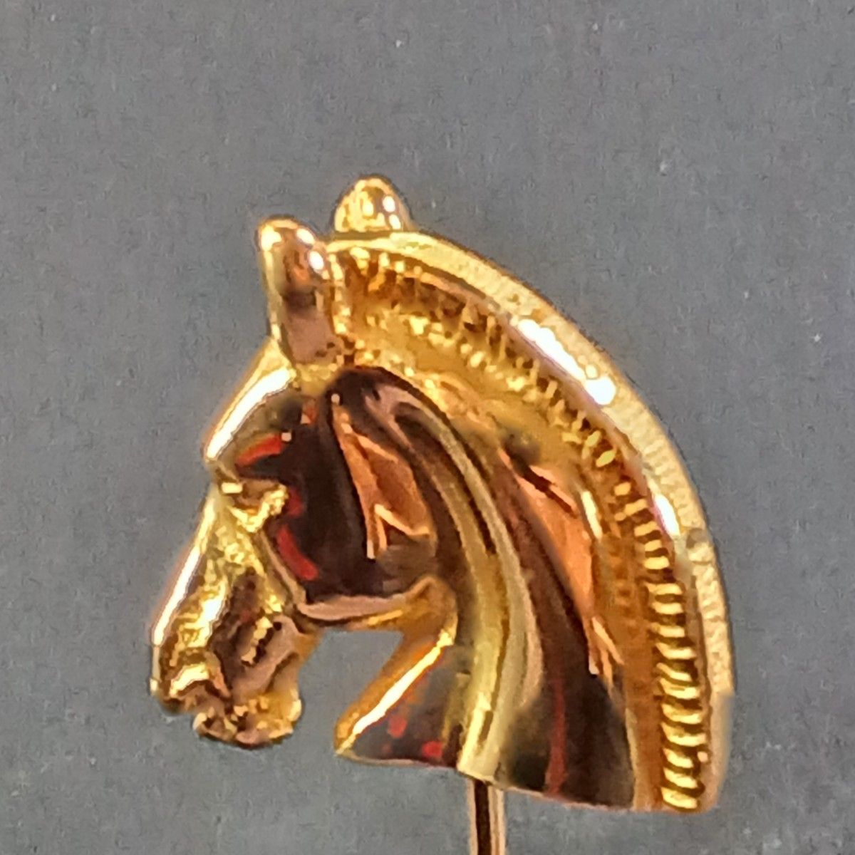 美品】HERMES エルメス ピンブローチ 馬 ホース シュバル ゴールド