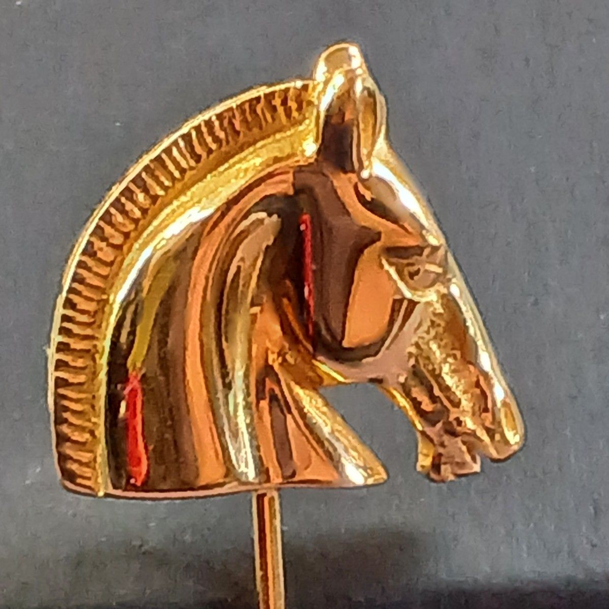 美品】HERMES エルメス ピンブローチ 馬 ホース シュバル ゴールド